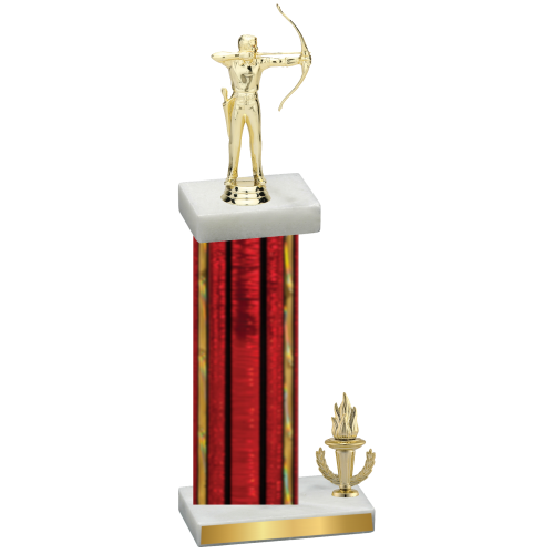 Accented Single Red Glacier Victory Archery Trophy