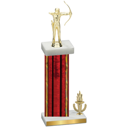 Accented Single Red Glacier Victory Archery Trophy