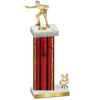 Accented Single Red Glacier Year Shooter Trophy