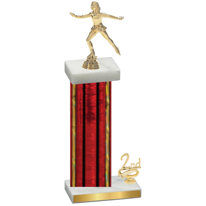 Accented Single Red Glacier Second Place Skater Trophy