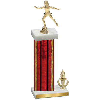 Accented Single Red Glacier Victory Skater Trophy