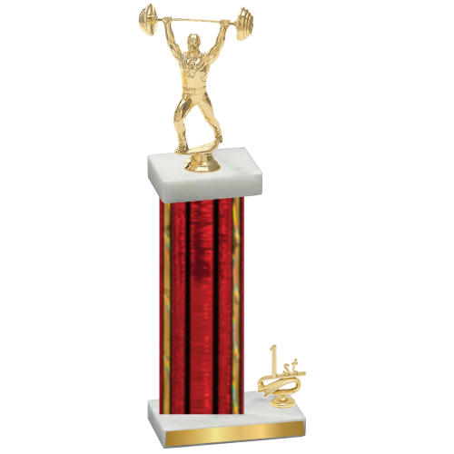 Accented Single Red Glacier First Place Weights Trophy