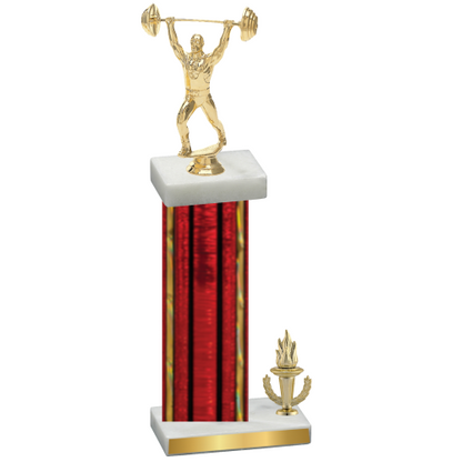 Accented Single Red Glacier Victory Weights Trophy