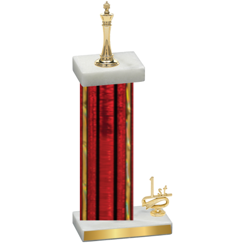 Accented Single Red Glacier First Place Chess Trophy