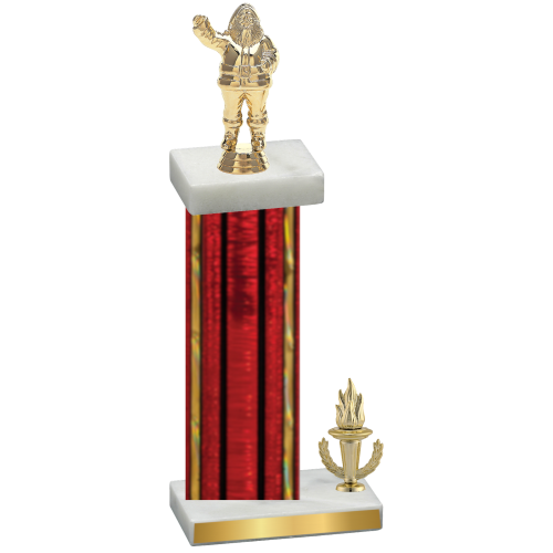 Accented Single Red Glacier Victory Holiday Trophy