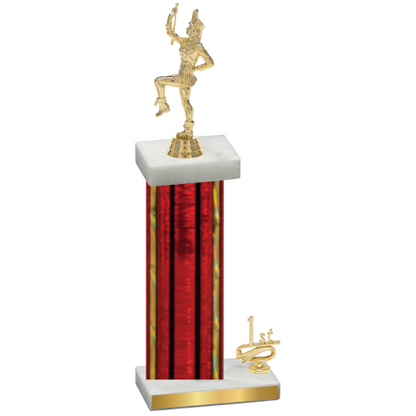 Accented Single Red Glacier First Place Majorette Trophy