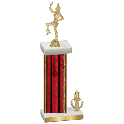 Accented Single Red Glacier Victory Majorette Trophy