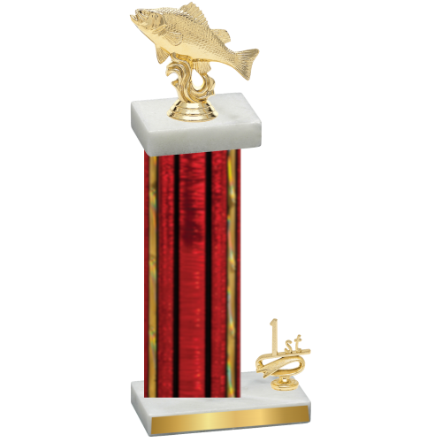 Accented Single Red Glacier First Place Fishing Trophy