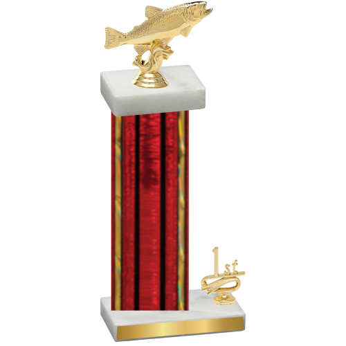 Accented Single Red Glacier First Place Fishing Trophy