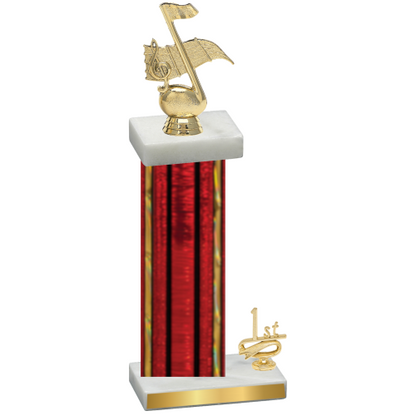 Accented Single Red Glacier First Place Music Trophy