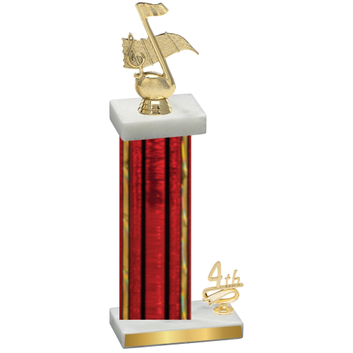 Accented Single Red Glacier Fourth Place Music Trophy