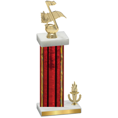 Accented Single Red Glacier Victory Music Trophy