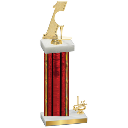 Accented Single Red Glacier First Place Golf Trophy