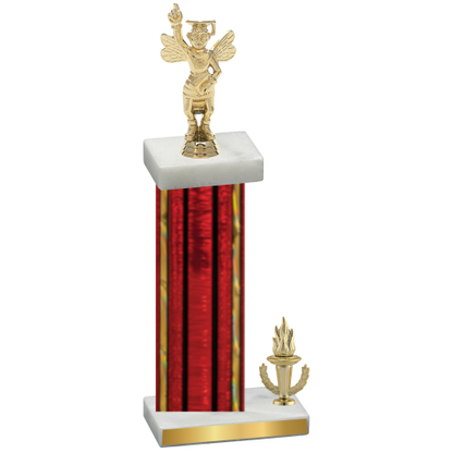 Accented Single Red Glacier Victory Academics Trophy