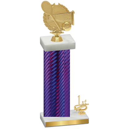 Accented Single Purple Carbon Fiber First Place Tennis Trophy