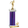 Accented Single Purple Carbon Fiber First Place Tennis Trophy