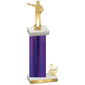 Accented Single Purple Carbon Fiber Second Place Shooter Trophy