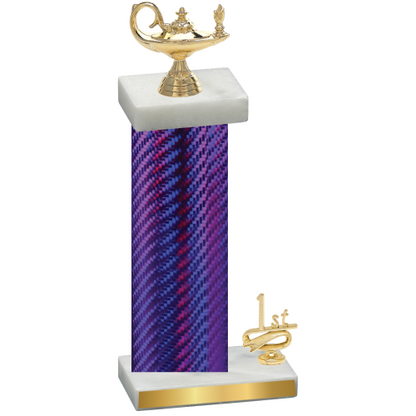 Accented Single Purple Carbon Fiber First Place Academics Trophy