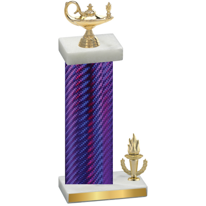 Accented Single Purple Carbon Fiber Victory Academics Trophy