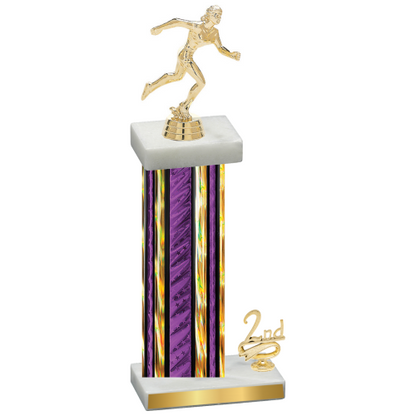 Accented Single Purple Glacier Second Place Running Trophy