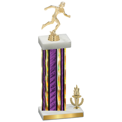 Accented Single Purple Glacier Victory Running Trophy