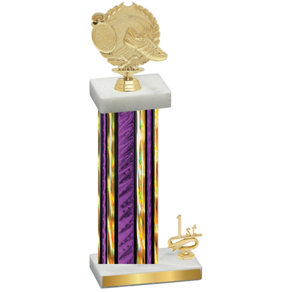 Accented Single Purple Glacier First Place Running Trophy