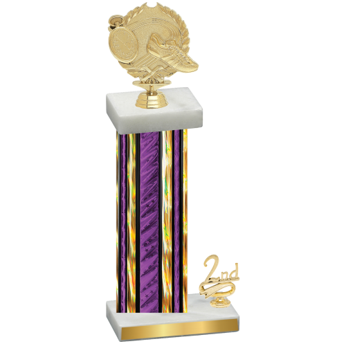 Accented Single Purple Glacier Second Place Running Trophy