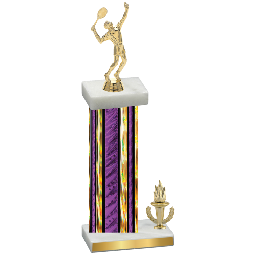 Accented Single Purple Glacier Victory Tennis Trophy