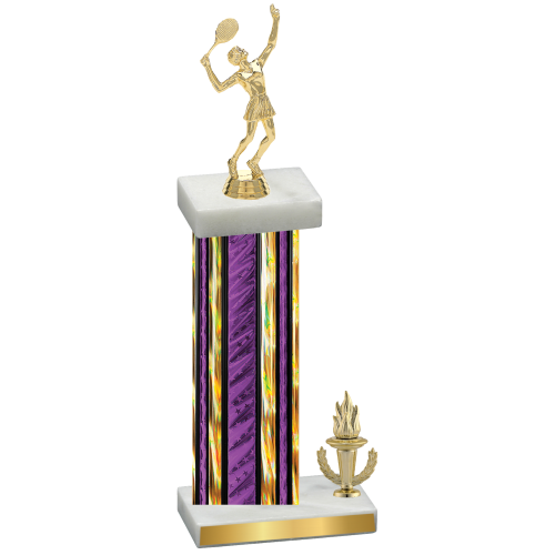 Accented Single Purple Glacier Victory Tennis Trophy