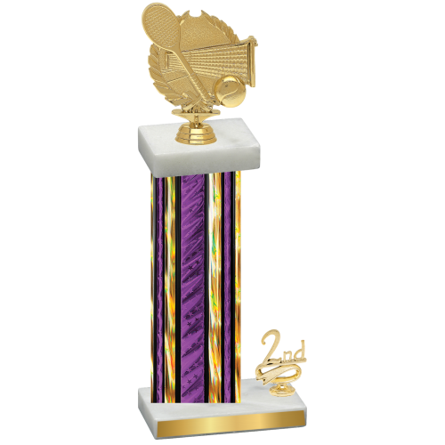 Accented Single Purple Glacier Second Place Tennis Trophy