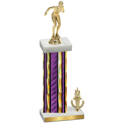 Accented Single Purple Glacier Victory Tennis Trophy