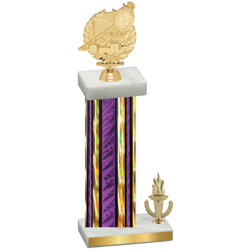 Accented Single Purple Glacier Victory Swimming Trophy