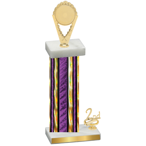 Accented Single Purple Glacier Second Place Insert Trophy