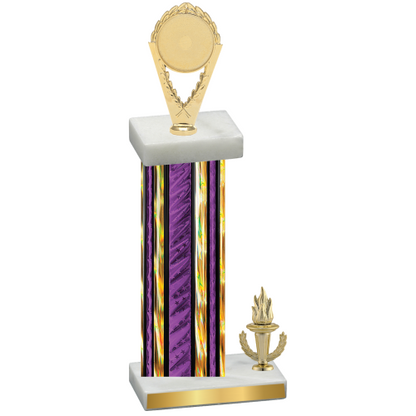 Accented Single Purple Glacier Victory Insert Trophy