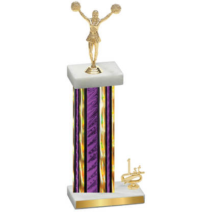 Accented Single Purple Glacier First Place Cheerleading Trophy