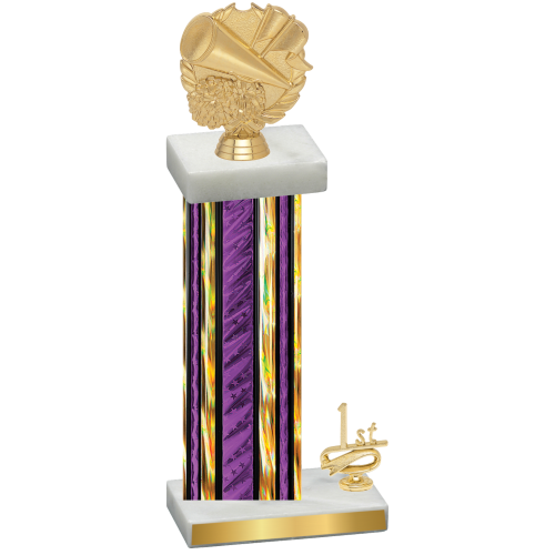 Accented Single Purple Glacier First Place Cheerleading Trophy