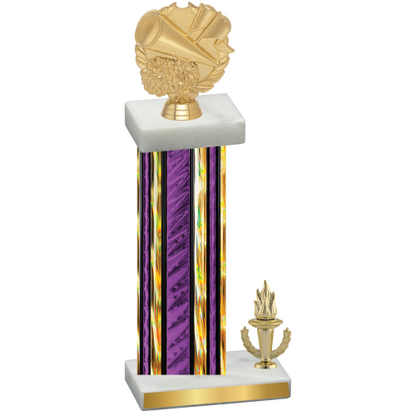 Accented Single Purple Glacier Victory Cheerleading Trophy