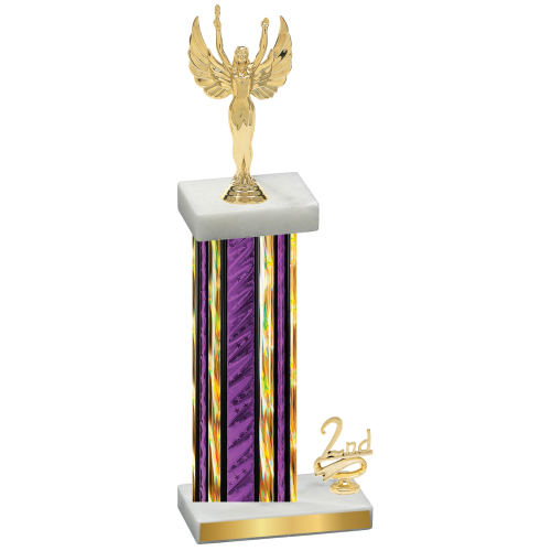 Accented Single Purple Glacier Second Place Victory Trophy