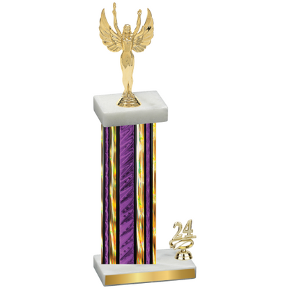 Accented Single Purple Glacier Year Victory Trophy