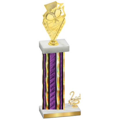 Accented Single Purple Glacier Second Place Pickleball Trophy