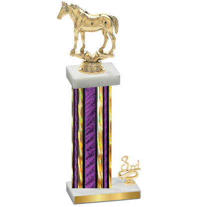 Accented Single Purple Glacier Third Place Horses Trophy