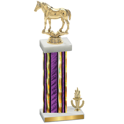 Accented Single Purple Glacier Victory Horses Trophy