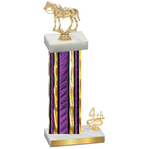 Accented Single Purple Glacier Fourth Place Horses Trophy