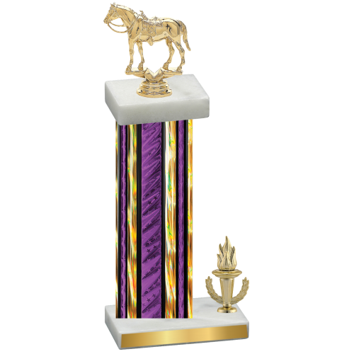 Accented Single Purple Glacier Victory Horses Trophy