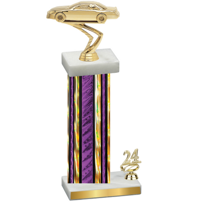 Accented Single Purple Glacier Year Cars Trophy