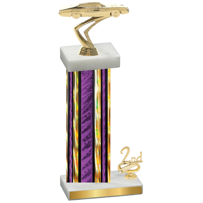 Accented Single Purple Glacier Second Place Cars Trophy