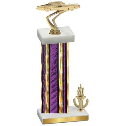 Accented Single Purple Glacier Victory Cars Trophy