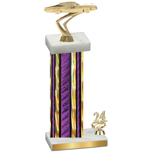 Accented Single Purple Glacier Year Cars Trophy