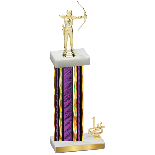 Accented Single Purple Glacier First Place Archery Trophy