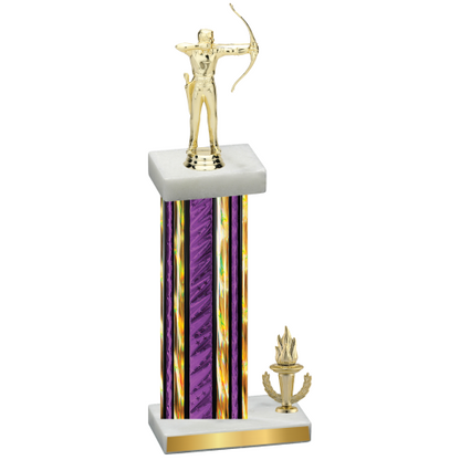 Accented Single Purple Glacier Victory Archery Trophy